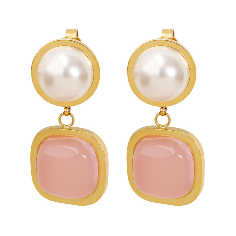 AROS LUX JOYAS BAÑO ORO 18K PERLA ROSA - 1