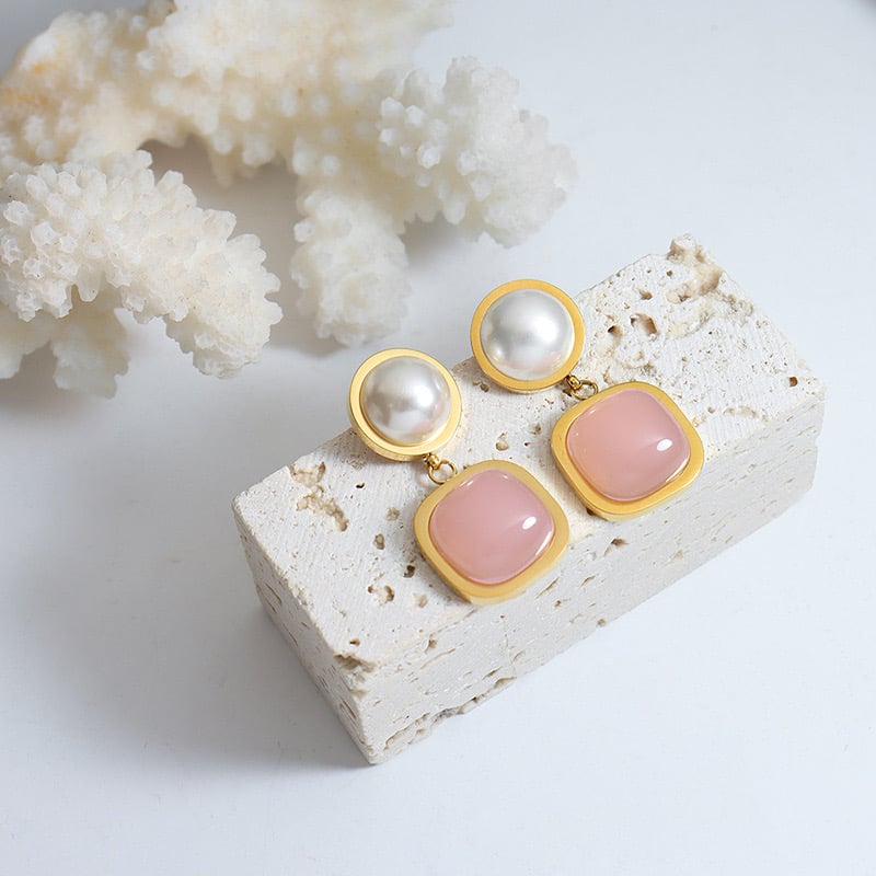 AROS LUX JOYAS BAÑO ORO 18K PERLA ROSA - 2