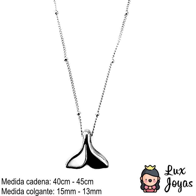COLLAR BAÑO ORO 18K COLA DE BALLENA NACAR - 2