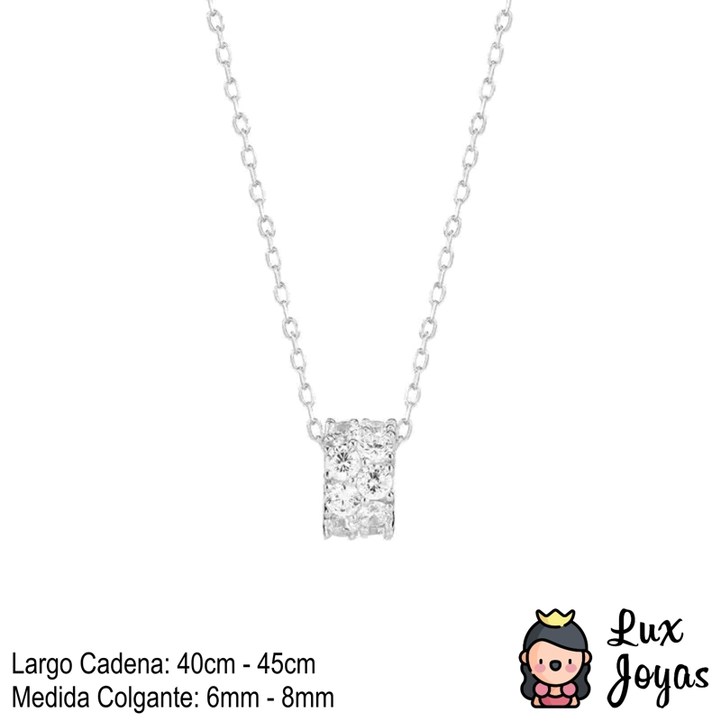COLLAR PLATA 925 RUEDA CIRCONES - 3