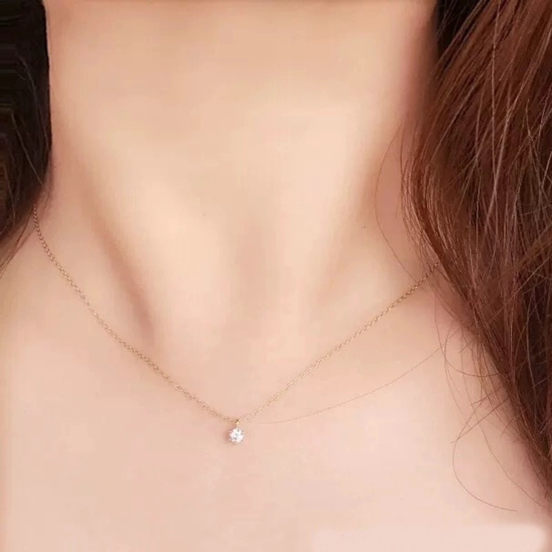 COLLAR PLATA 925 BANO ORO PUNTO DE LUZ 45CM