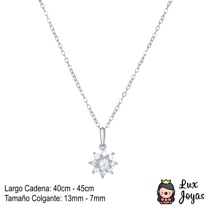 COLLAR PLATA 925 ROSETA - 2
