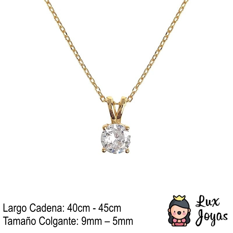 COLLAR PLATA 925 BAÑO ORO PUNTO DE LUZ VAL - 2