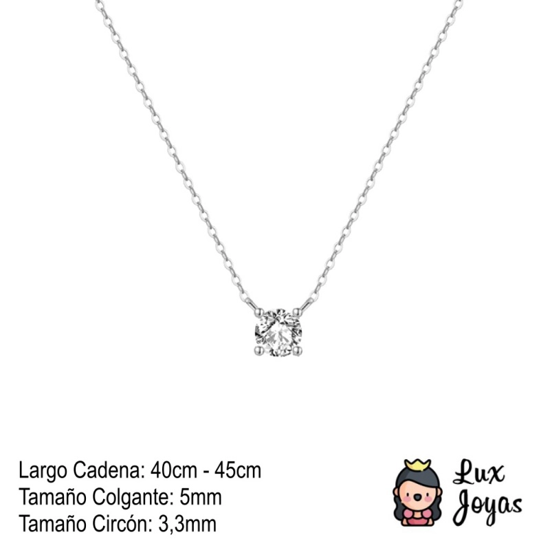 COLLAR PLATA 925 PUNTO LUZ 4P 3,3MM - 2