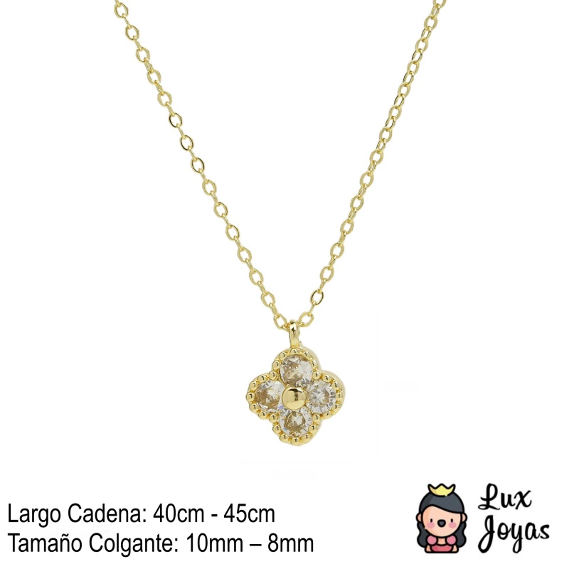 COLLAR PLATA 925 BAÑO ORO TRE BOL BORD BRI - 2