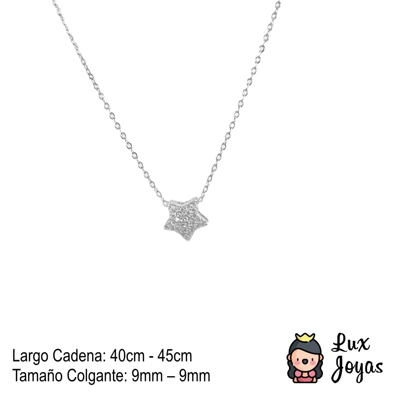 COLLAR PLATA 925 ESTRELLA BRILLITOS - 2