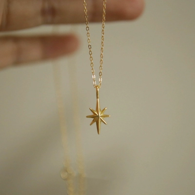 COLLAR PLATA 925 BANO ORO ESTRELLA MADI