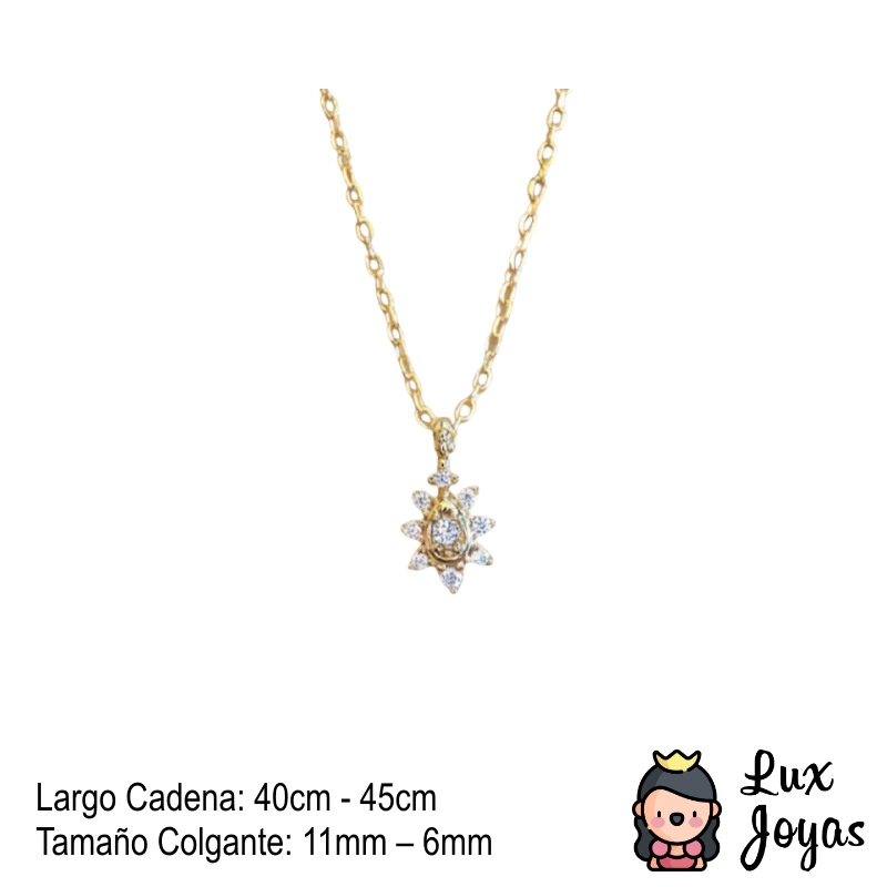 COLLAR PLATA 925 BAÑO ORO LADY BRI - 2