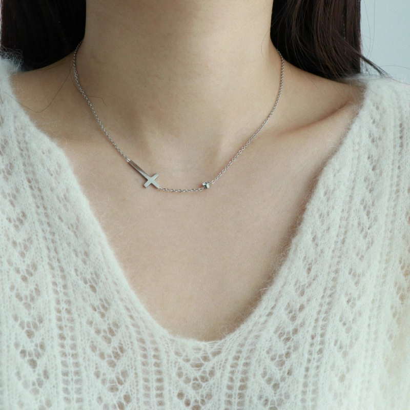 COLLAR PLATA 925 CRUZ PUNTO LUZ