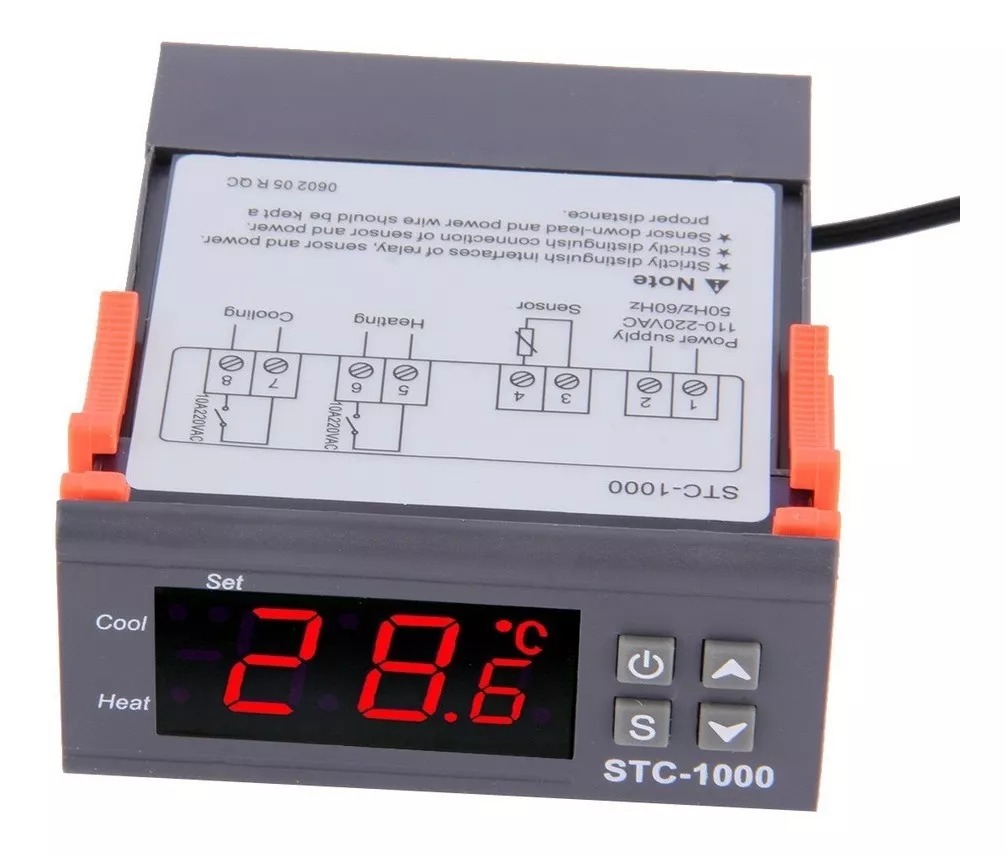 STC1000 TERMOSTATO CONTROLADOR TEMP. 220V PROIMEQ - 1