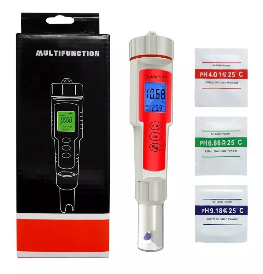 4 EN 1 TDS/PH/EC/TEMPERATURA MEDIDOR DIGITAL PROIMEQ - 1