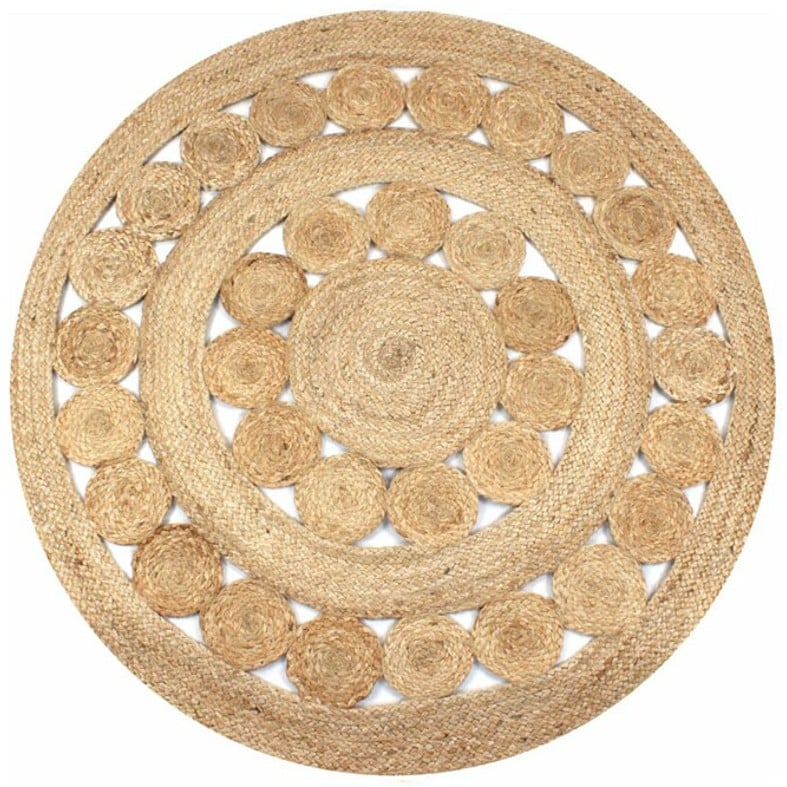 ALFOMBRA TRIBUS DEL MUNDO BOMBAY NATURAL REDONDA YUTE 120 X 120 CM - 2