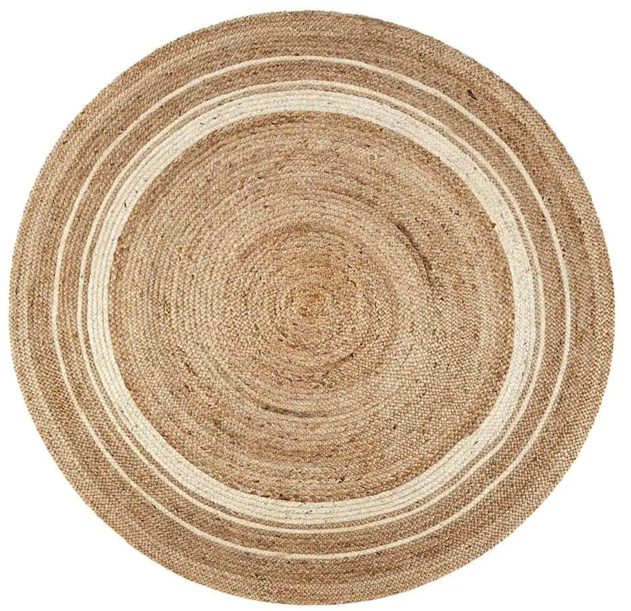 ALFOMBRA TRIBUS DEL MUNDO KOLLAM NATURAL REDONDA YUTE 140 CM - 1