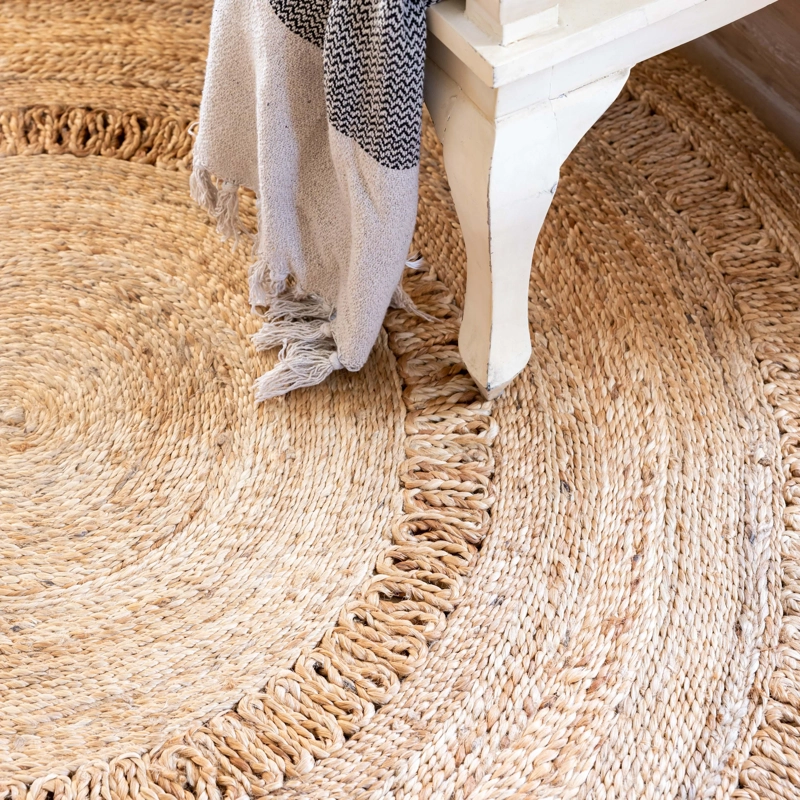 ALFOMBRA KORBA REDONDA LIVING YUTE BEIGE 200 CM - 3