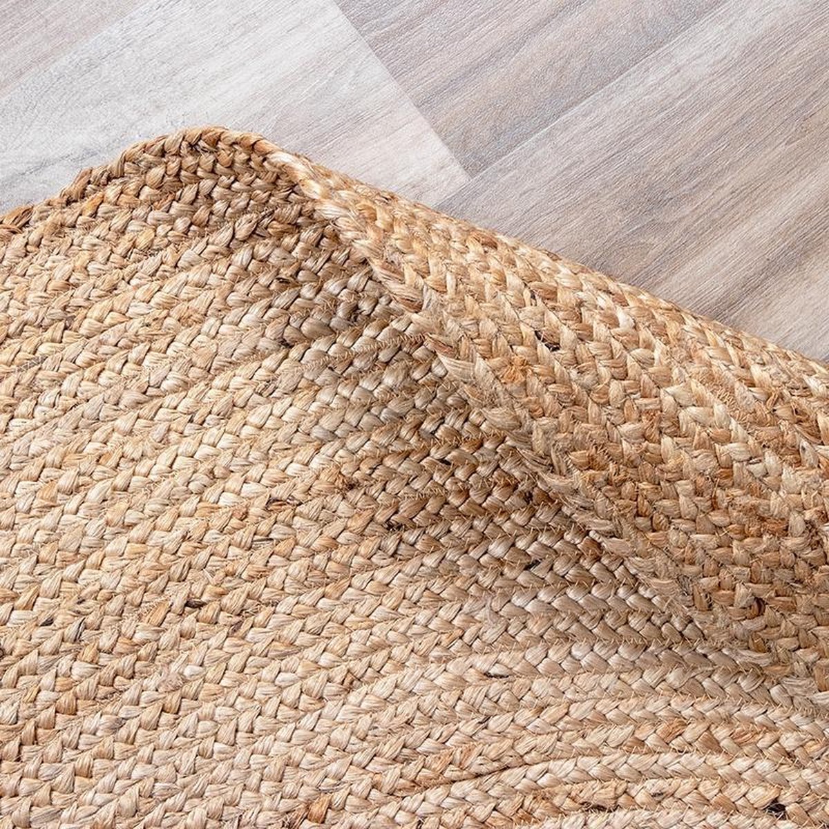 ALFOMBRA TRIBUS DEL MUNDO PANAJI NATURAL REDONDA YUTE 180 X 180 CM - 4