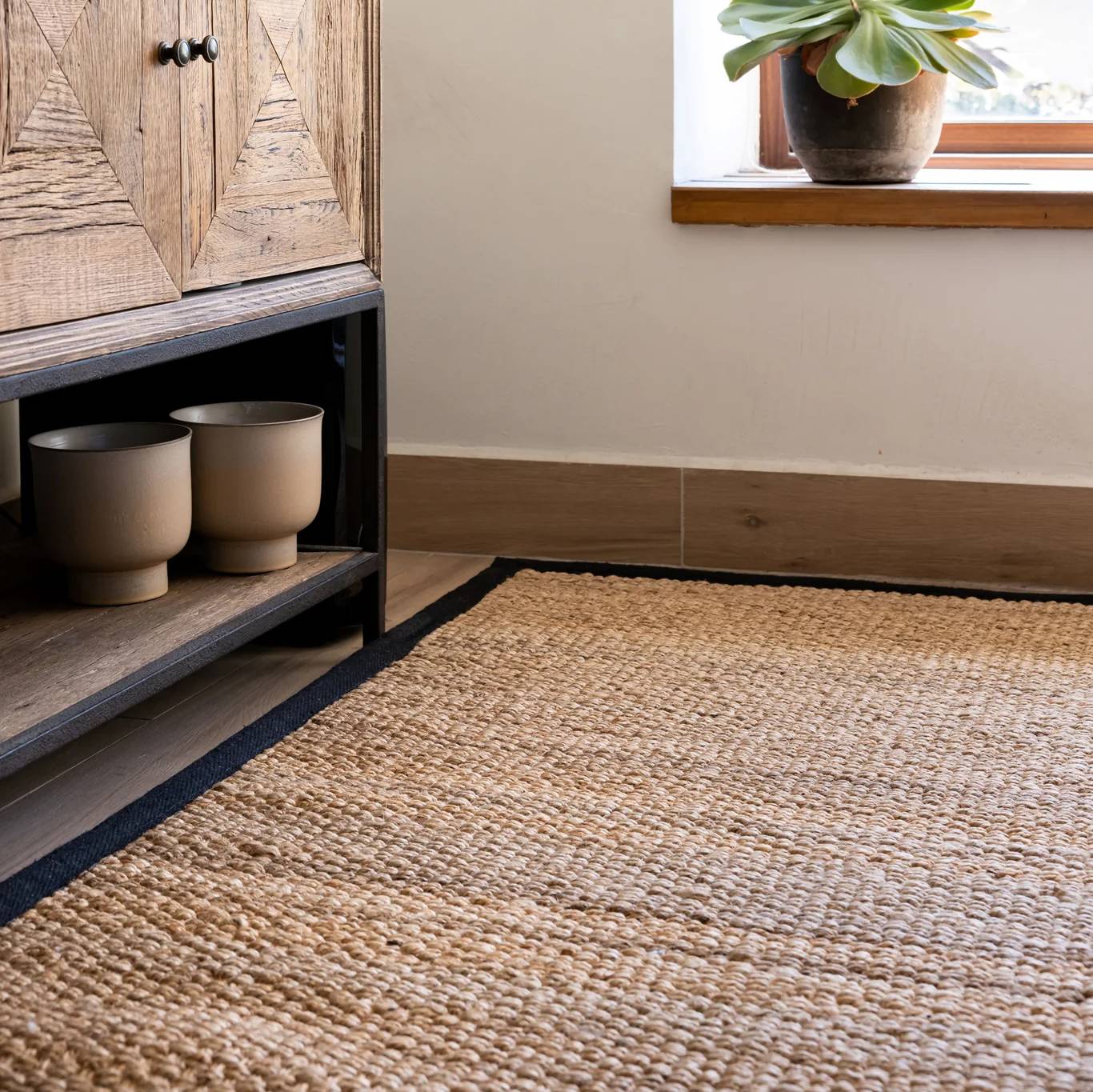 ALFOMBRA TRIBUS DEL MUNDO BHILAI NATURAL YUTE 250 X 350 CM - 3