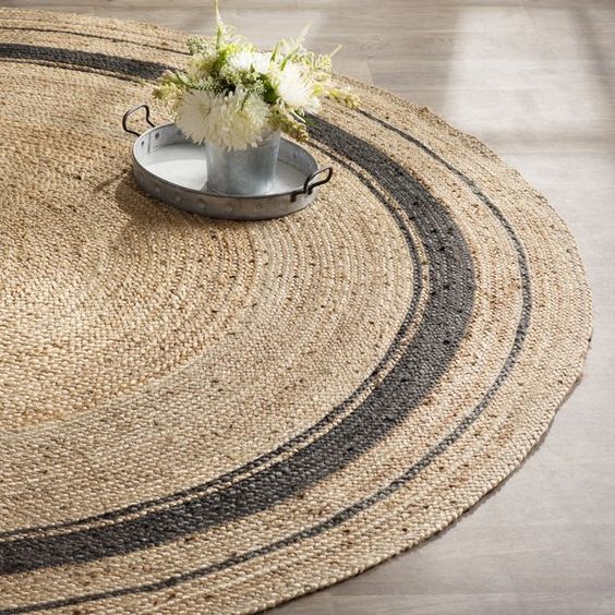 ALFOMBRA TRIBUS DEL MUNDO BENARES NATURAL REDONDA YUTE 180 X 180 CM - 2