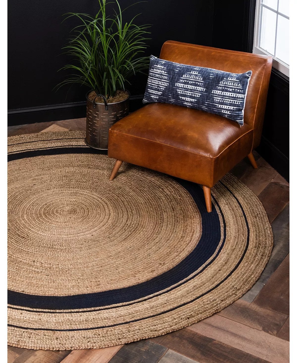 ALFOMBRA TRIBUS DEL MUNDO BENARES NATURAL REDONDA YUTE 180 X 180 CM - 3