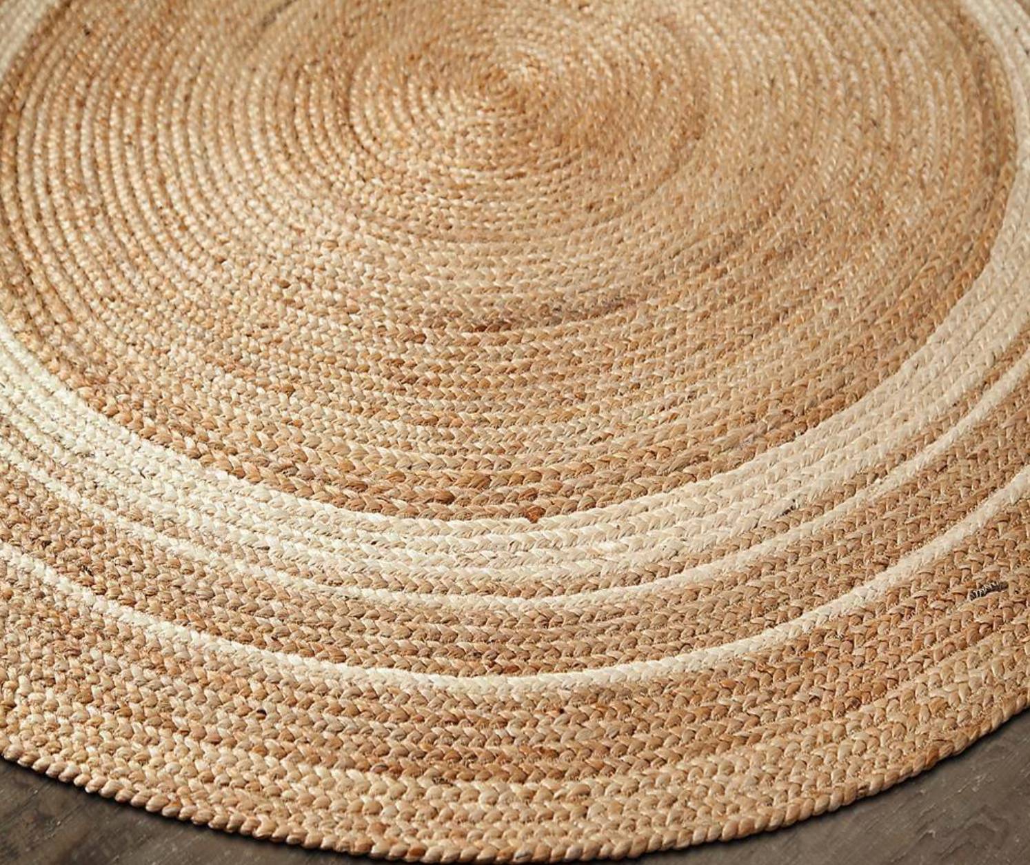ALFOMBRA TRIBUS DEL MUNDO KOLLAM NATURAL REDONDA YUTE 160 CM - 2