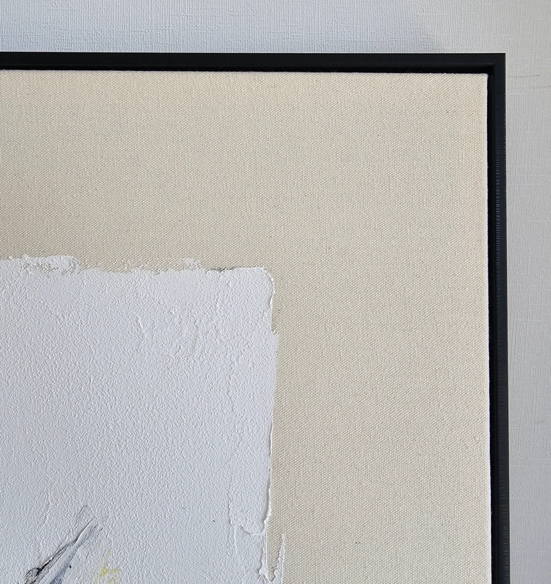 CUADRO DECORATIVO ABSTRACTO PINTADO A MANO IMPACTO CROMATICO II 101.5X101.5 CM - 3