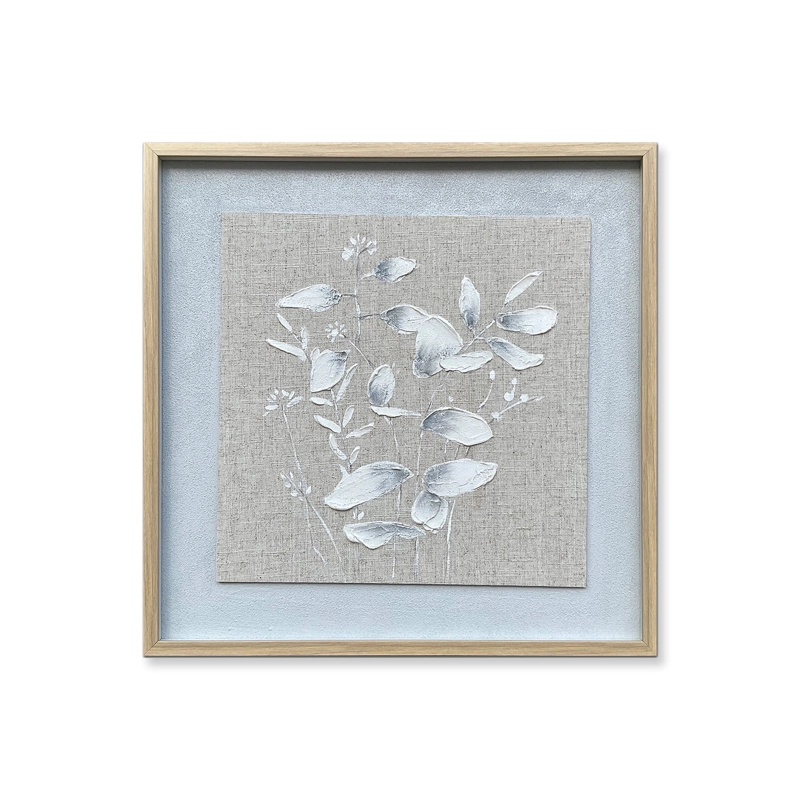 CUADRO DECORATIVO ABSTRACTO PINTADO A MANO NATURALEZA PURA I 52X52 CM - 1