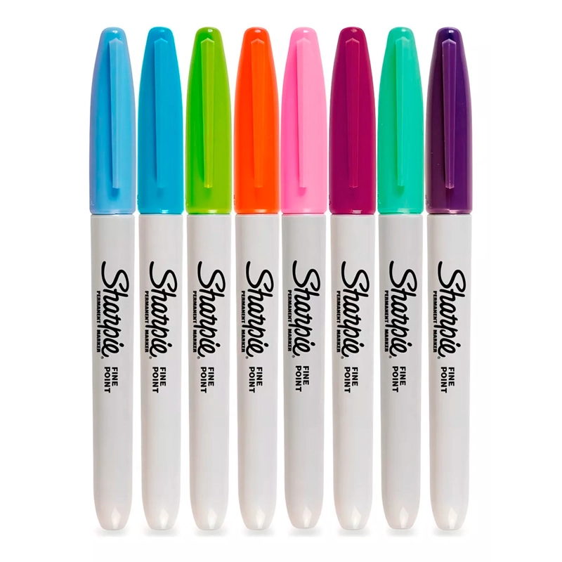 MARCADORES SHARPIE PERMANENTES FASHION 8 COLORES PUNTA FINA - 3