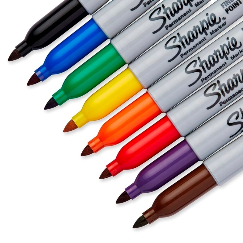SET 8 COLORES SHARPIE MARCADOR PERMANENTE PUNTA FINA - 3