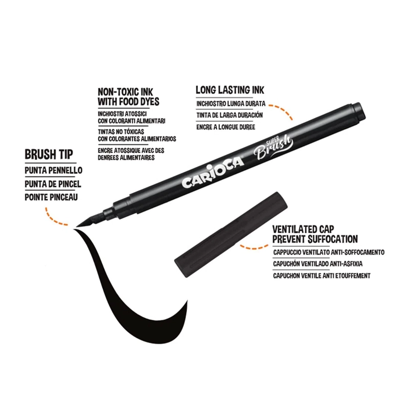 PLUMONES CARIOCA SUPER BRUSH 20 COLORES - 2