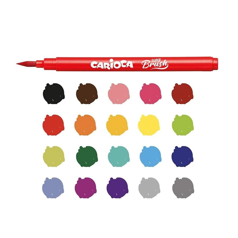 PLUMONES CARIOCA SUPER BRUSH 20 COLORES - 3