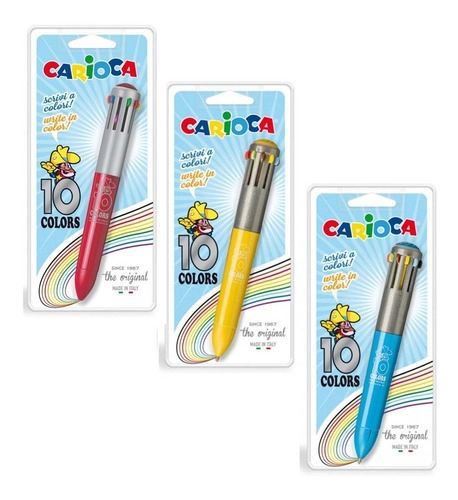 BOLIGRAFO CARIOCA 10 COLORES SURTIDOS - 1