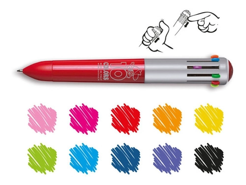 BOLIGRAFO CARIOCA 10 COLORES SURTIDOS - 2