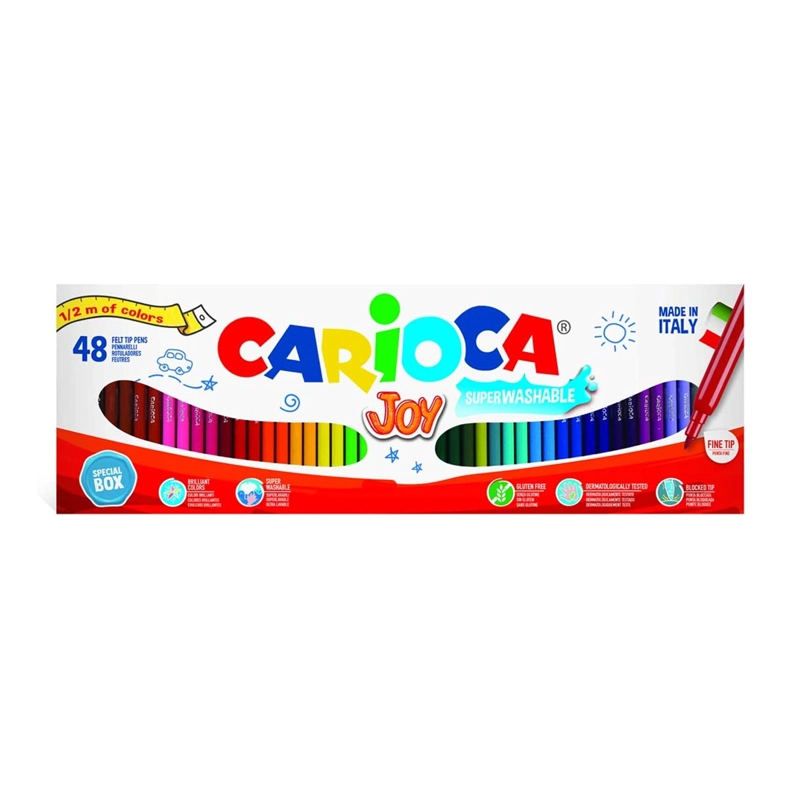 PLUMONES CARIOCA LAVABLE 50 COLORES - 1