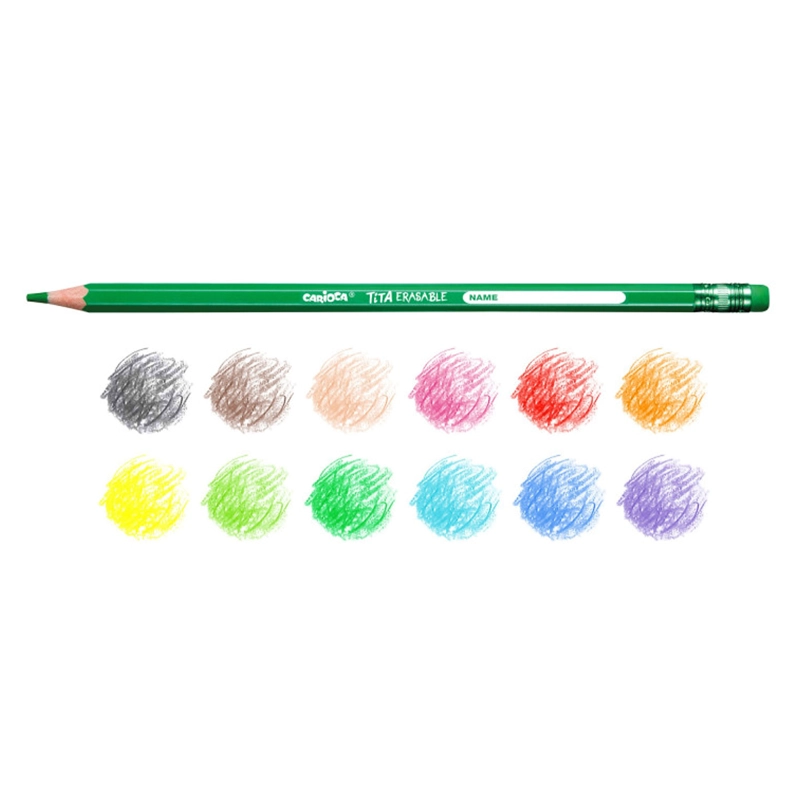 LAPICES CARIOCA HEXAGONAL BORRABLE (12 COLORES) - 2