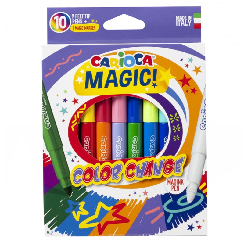 PLUMONES CARIOCA MAGIC CAMBIAN COLOR 10 COLORES - 1