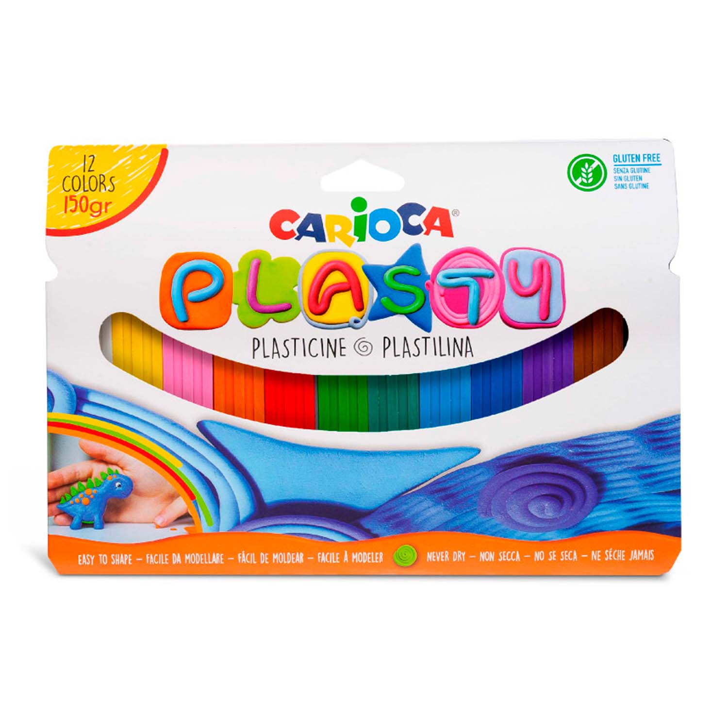 PLASTICINA CARIOCA 12 COLORES 150GR - 1