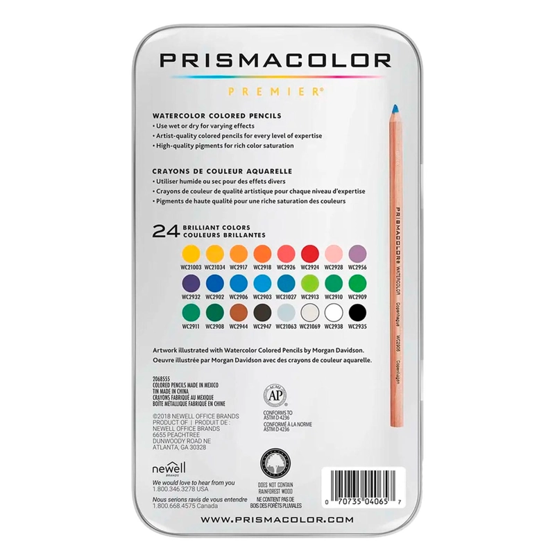 LÁPICES DE COLORES PRISMACOLOR ACUARELABLE PREMIER 24 UNIDADES - 2