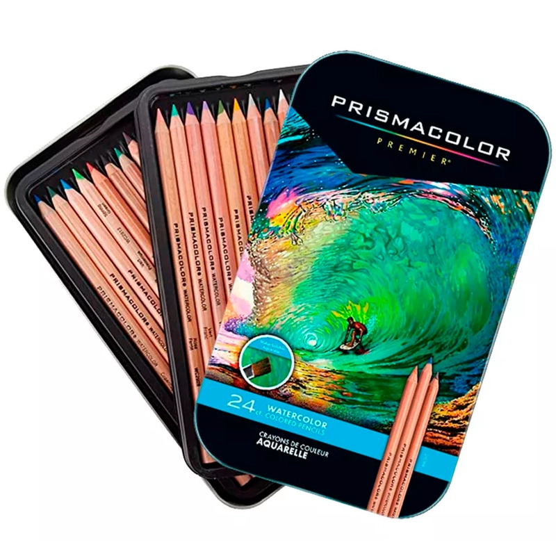 LÁPICES DE COLORES PRISMACOLOR ACUARELABLE PREMIER 24 UNIDADES - 3