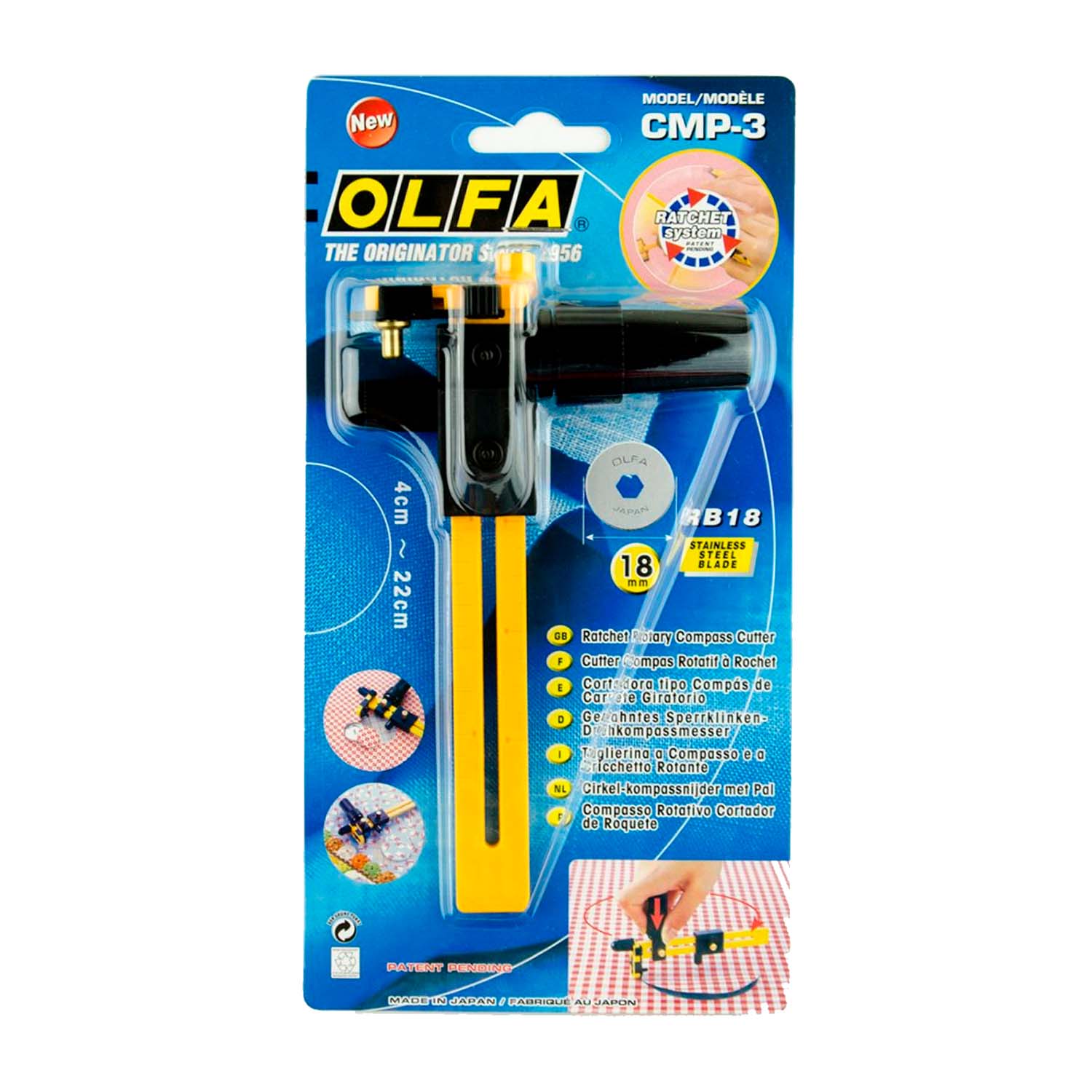 COMPÁS DE CORTE OLFA PARA TELAS - 1