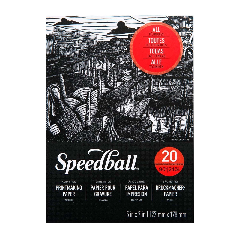 BLOCK PAPEL SPEEDBALL PARA GRABADO 245GR 12.7X17.8CM 20HJS - 1