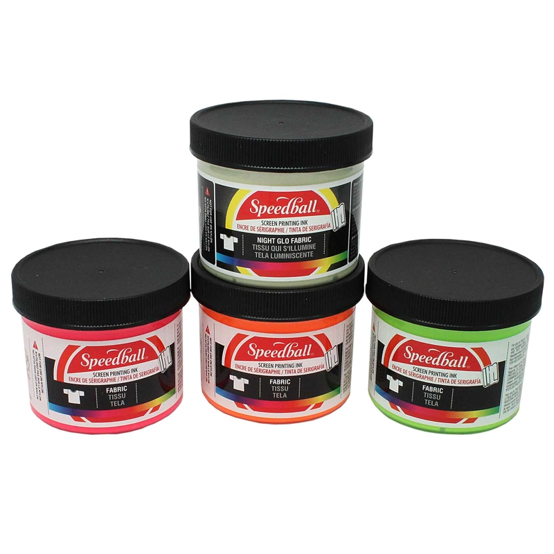 4 PINTURAS SERIGRAFICAS 120ML FLUOR Y GLO N' DARK SPEEDBALL - 2