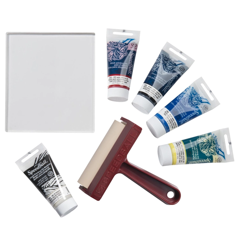 KIT BÁSICO SPEEDBALL DE IMPRESIÓN CON BLOQUE DE GEL (GELLY) - 3