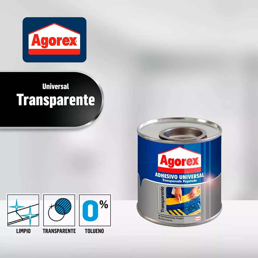 ADHESIVO DE CONTACTO AGOREX TRANSPARENTE (1/16 GALON) 240CC - 3