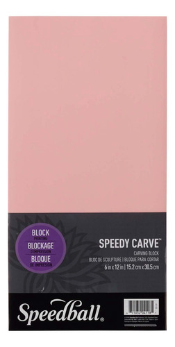 GOMA PARA GRABADO SPEEDBALL SPEEDY-CARVE ROSADA 15X30CM - 1