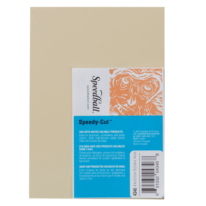 GOMA PARA GRABADO SPEEDBALL SPEEDY CUT-EASY CREMA 10X14CM - 2