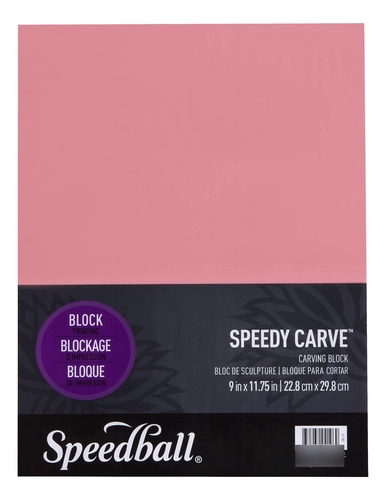 GOMA PARA GRABADO SPEEDBALL SPEEDY-CARVE ROSADA 23X30CM - 1