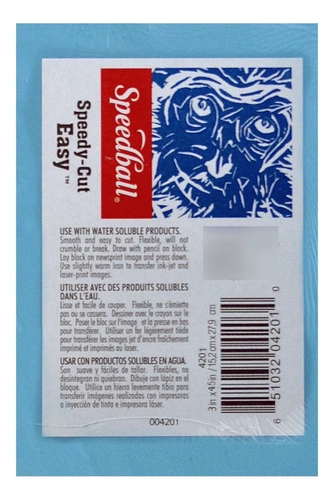 GOMA PARA GRABADO SPEEDY CUT-EASY CELESTE  7X11,4CM - 1