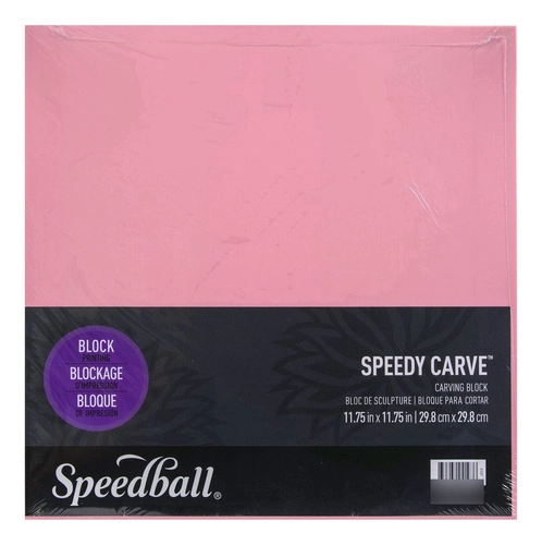 GOMA PARA GRABADO SPEEDBALL SPEEDY-CARVE ROSADA 30X30CM - 1