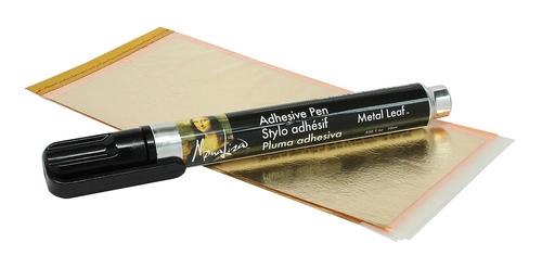 KIT DE 6 HOJAS SPEEDBALL PAN DE ORO + LÁPIZ ADHESIVO MONA LISA - 4