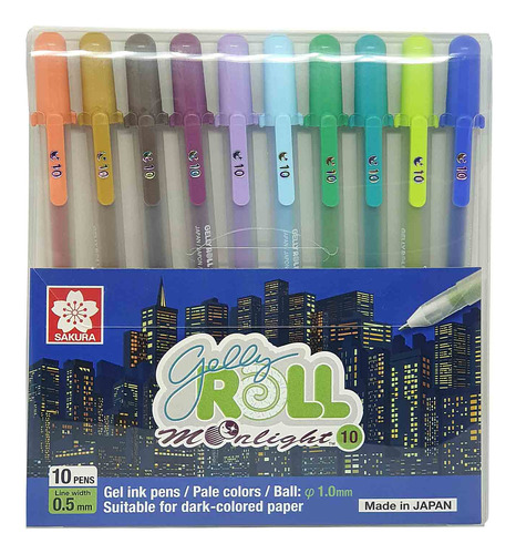 LÁPICES SAKURA GEL GELLY ROLL MOONLIGHT 10 COL EARTH - 1
