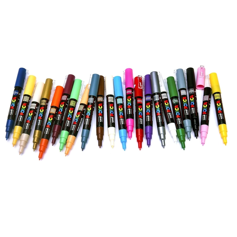 SET X16 COLORES MARCADORES POSCA 1M 0.7MM - 3